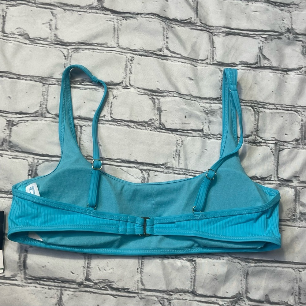 Blue Ribbed Bikini Top - Picture 4 of 4